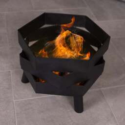 Charles Bentley Hexagonal Steel Modern Firepit - thumbnail 3