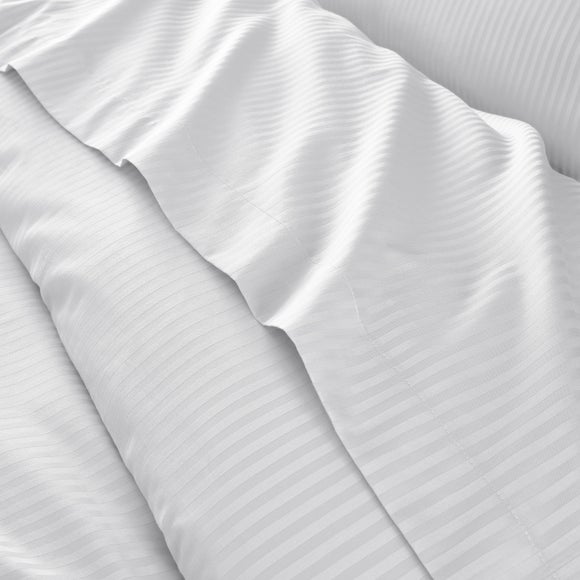 Hotel Cotton Stripe 400 Thread Count Flat Sheet - image 1