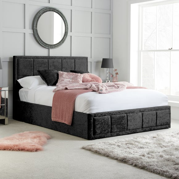 Hannover Crushed Velvet Ottoman Bed Frame - image 1