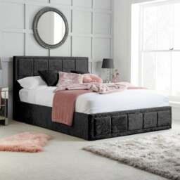 Hannover Crushed Velvet Ottoman Bed Frame - thumbnail 1
