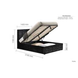 Hannover Crushed Velvet Ottoman Bed Frame - thumbnail 6