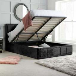 Hannover Crushed Velvet Ottoman Bed Frame - thumbnail 2