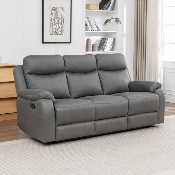 Aviemore Faux Leather 3 Seater Manual Reclining Sofa - image 1