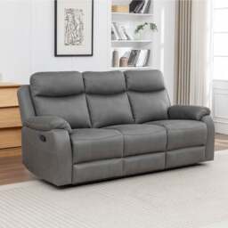 Aviemore Faux Leather 3 Seater Manual Reclining Sofa