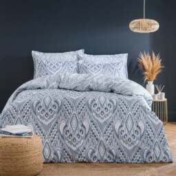 Global Ikat 100% Cotton Duvet Cover & Pillowcase Set - thumbnail 1