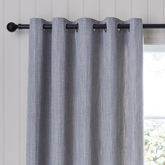 Walker Tonal Stripe Eyelet Curtains - image 1