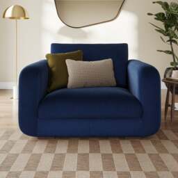 Luca Matte Soft Velvet Snuggle Chair - thumbnail 1