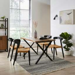Ezra 4 Seater Rectangular Compact Dining Table, 120cm - thumbnail 1