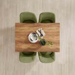 Ezra 4 Seater Rectangular Compact Dining Table, 120cm - thumbnail 2