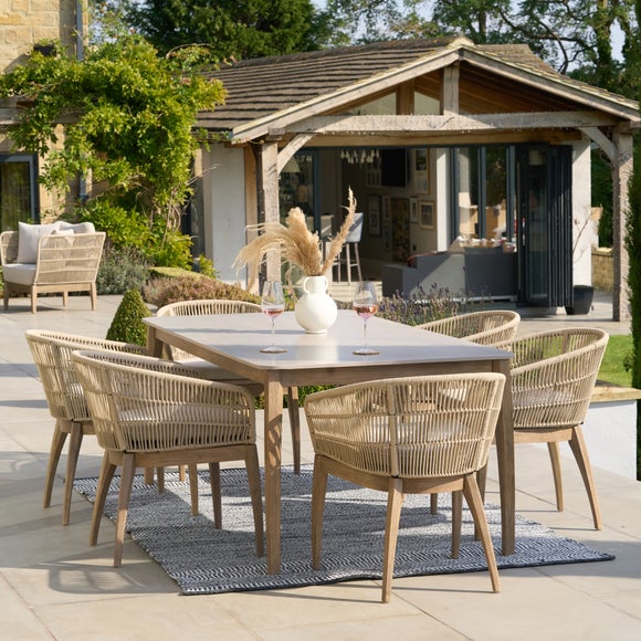 Pacific Lifestyle Moeven Outdoor 6 Seater Dining Set - image 1