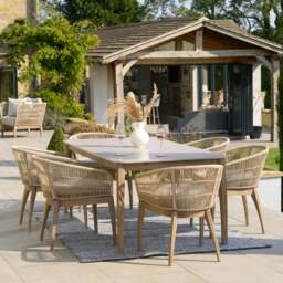 Pacific Lifestyle Moeven Outdoor 6 Seater Dining Set - thumbnail 1