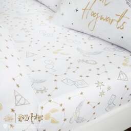 Harry Potter Hogwarts Fitted Sheet Kingsize - thumbnail 1