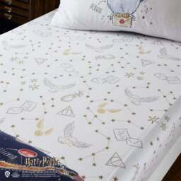 Harry Potter Hogwarts Fitted Sheet Kingsize - thumbnail 2