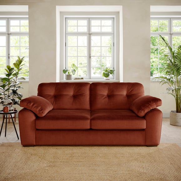Milton Matte Velvet 3 Seater Sofa - image 1