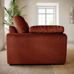Milton Matte Velvet 3 Seater Sofa - thumbnail 3