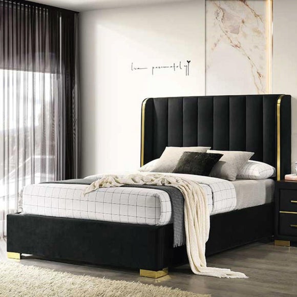 Phoenix Bed Frame, Velvet - image 1