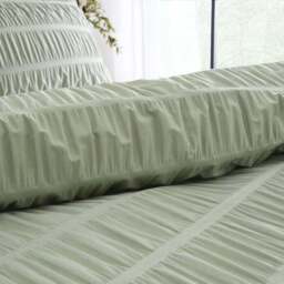Catherine Lansfield Seersucker Reversible Duvet Cover & Pillowcase Set - thumbnail 3