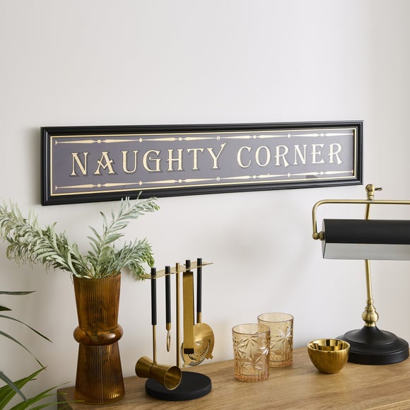 Naughty Corner Framed Glass Wall Art - image 1