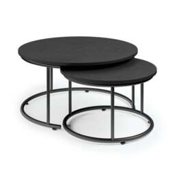 Fulton Coffee Nest of Tables, Black - thumbnail 2