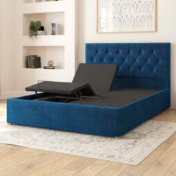 Olivier Plush Velvet Adjustable Bed - thumbnail 3