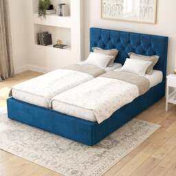 Olivier Plush Velvet Adjustable Bed - thumbnail 1