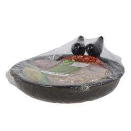 Fallen Fruits Bird Bath Ceramic Black Round with Bird Food - thumbnail 2