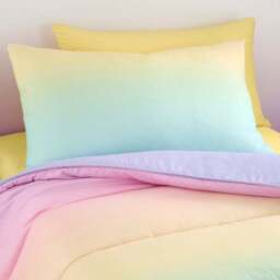 Ombre Pastel 7.5 Tog Single Coverless Duvet and Pillowcase Set - thumbnail 2
