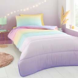 Ombre Pastel 7.5 Tog Single Coverless Duvet and Pillowcase Set - thumbnail 1