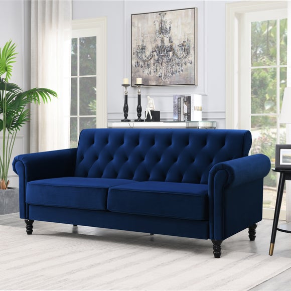 Greta Velvet 3 Seater Sofa - image 1