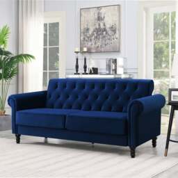 Greta Velvet 3 Seater Sofa - thumbnail 1