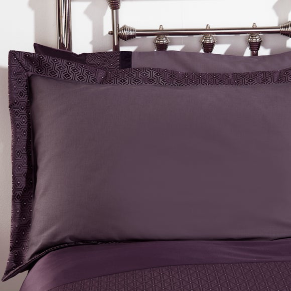 Julianna Purple Oxford Pillowcase