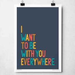 Sketchbook Design I Want to be With You Everywhere Framed Print - thumbnail 2