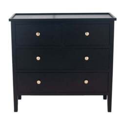 Pacific Chelmsford 4 Drawer Chest, Black Painted Pine - thumbnail 2