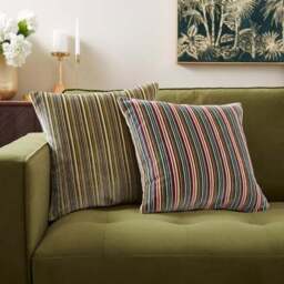 Velvet Striped Cushion Cover - thumbnail 4