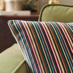 Velvet Striped Cushion Cover - thumbnail 2