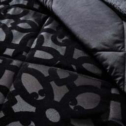 Catherine Lansfield Lattice Cut Velvet Quilted Bedspread - thumbnail 3