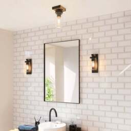 Fulton Industrial Outdoor Flush Ceiling Light - thumbnail 6