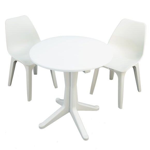 Levante 2 Seater White Bistro Set with Eolo Chairs - image 1