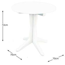 Levante 2 Seater White Bistro Set with Eolo Chairs - thumbnail 6