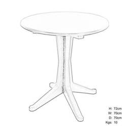 Levante 2 Seater White Bistro Set with Eolo Chairs - thumbnail 3