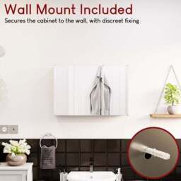 Collins Stainless Steel Mirrored Triple Cabinet - thumbnail 4