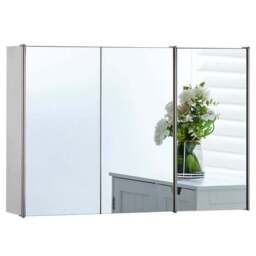 Collins Stainless Steel Mirrored Triple Cabinet - thumbnail 5