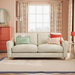 Hattie Slub Faux Linen 3 Seater Sofa