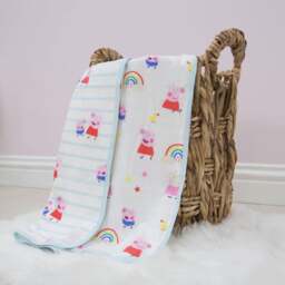 Peppa Pig Lullabies 100% Cotton Reversible Jersey Blanket