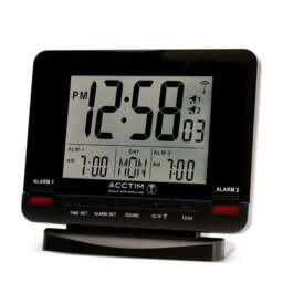 Acctim Delaware Black Alarm Clock - thumbnail 6