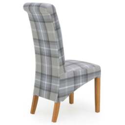 Set of 2 Chester Dining Chairs, Woven Check Fabric - thumbnail 5