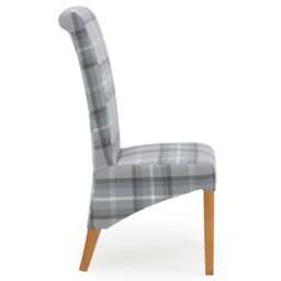Set of 2 Chester Dining Chairs, Woven Check Fabric - thumbnail 4