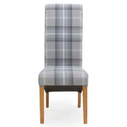 Set of 2 Chester Dining Chairs, Woven Check Fabric - thumbnail 2