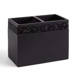 Sparkle Black Square Double Toothbrush Holder - thumbnail 2