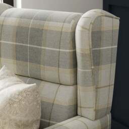 Oswald Padded Pushback Check Armchair - thumbnail 5